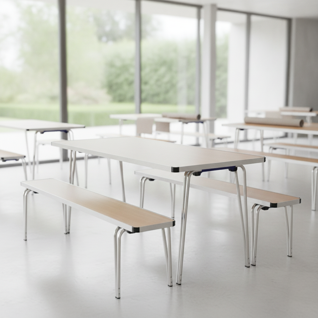 Aluminium Folding Table with Laminate Top for Catering Events