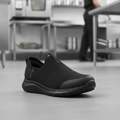 Mesh Slip-On Safety Trainers Black for Work Environments