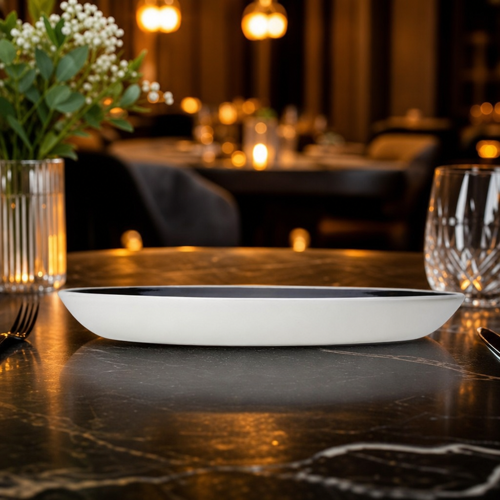 Coupe Plates 202.5mm Vitrified Ceramic for Elegant Table Settings (Pack of 12)