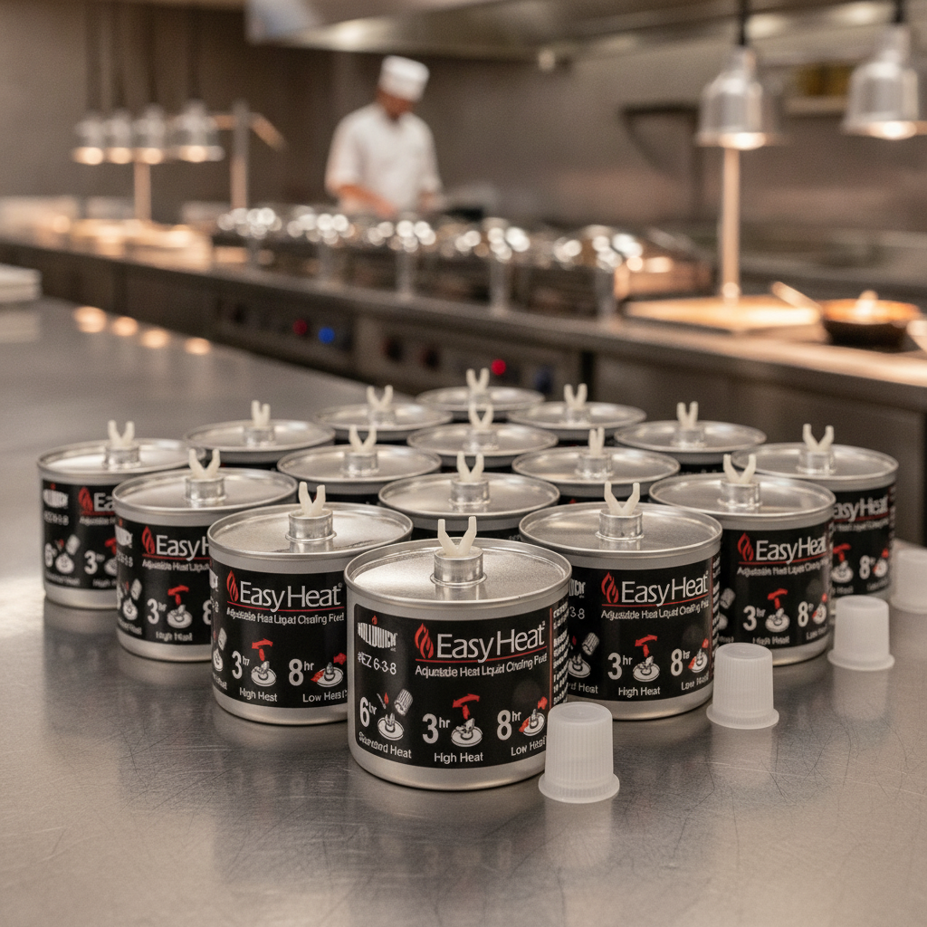 Liquid Chafing Fuel 8 Hour with Adjustable Heat for Buffet Services (Pack of 24)