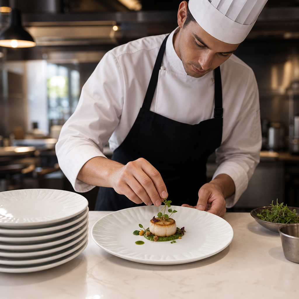 Coupe Plates 279mm Porcelain for Fine Dining (Pack of 12)