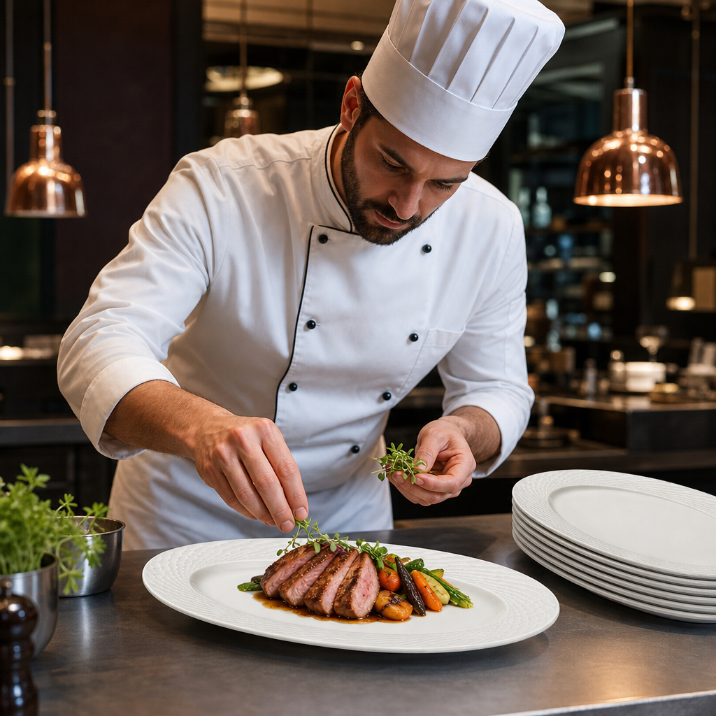 Alumina Oval Plates 330mm Vitrified Ceramic for Hospitality (Pack of 12)