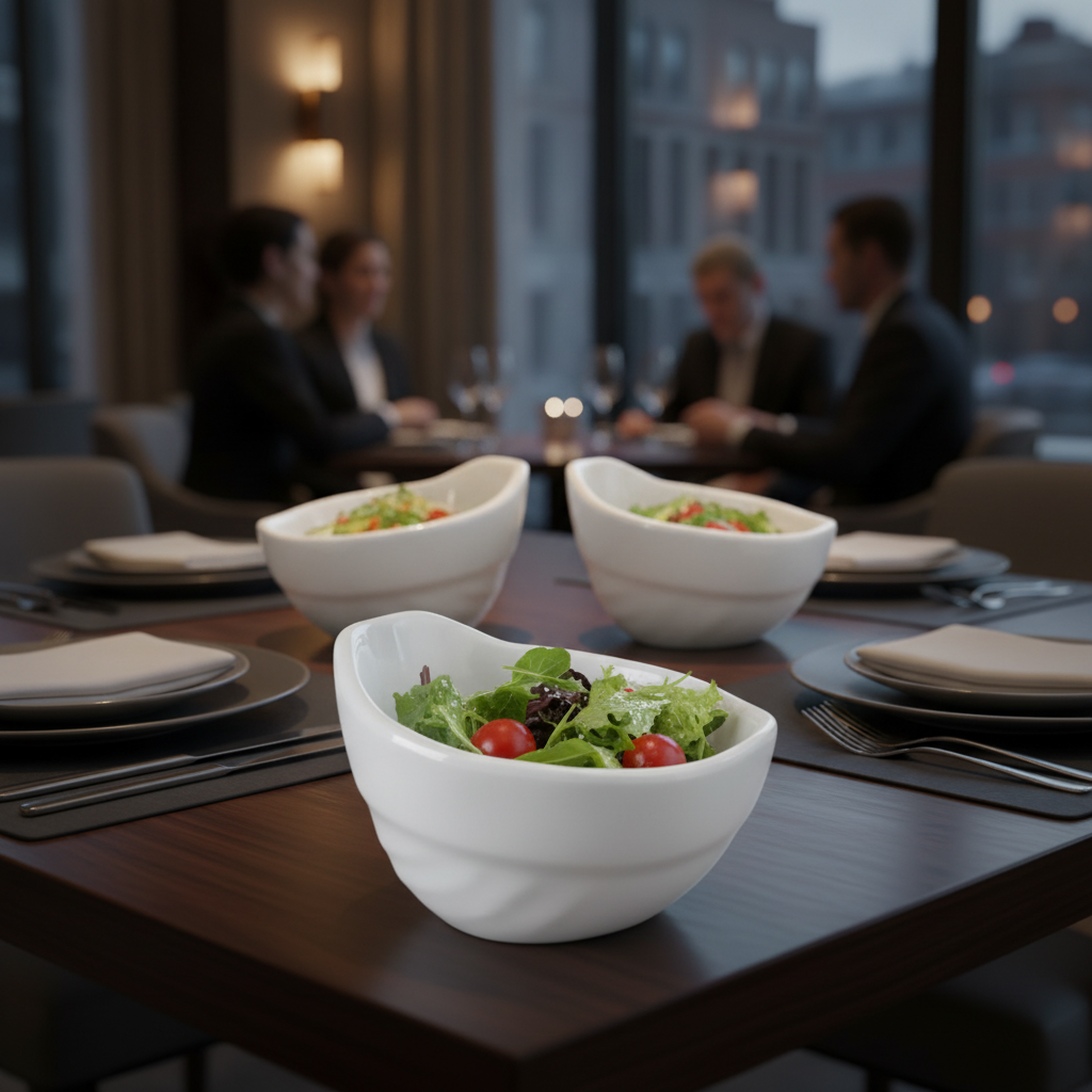 Recycled PET White Bowl 50ml for Stylish Table Settings