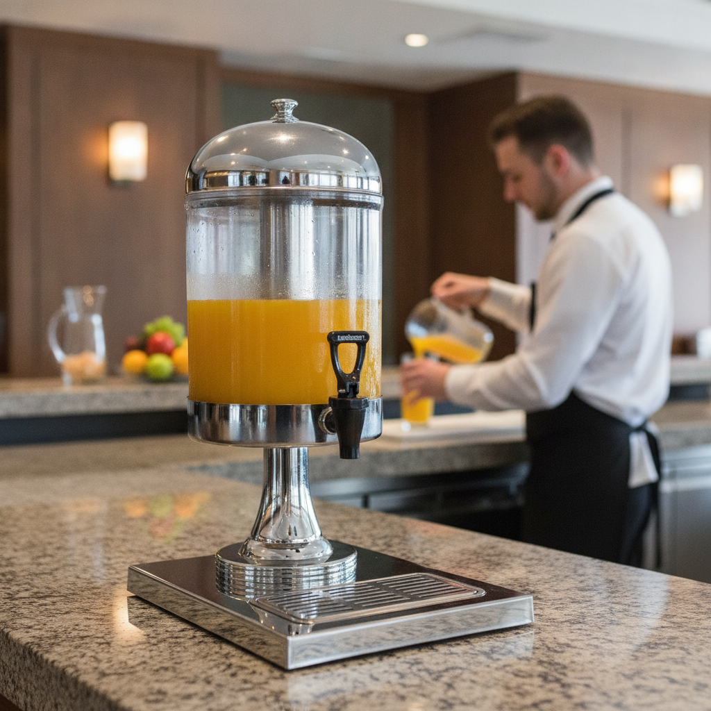 Stainless Steel Juice Dispenser 6.5L for Hotels & Restaurants