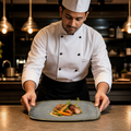 Chefs' Walled Oblong Plates 350mm Vitrified Ceramic for Dining (Pack of 6)