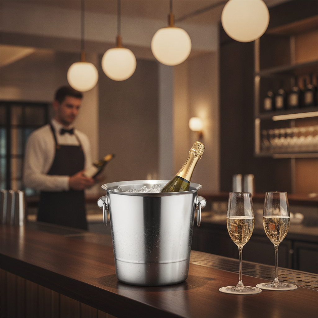 Stainless Steel Wine and Champagne Bucket 3.78L for Entertaining