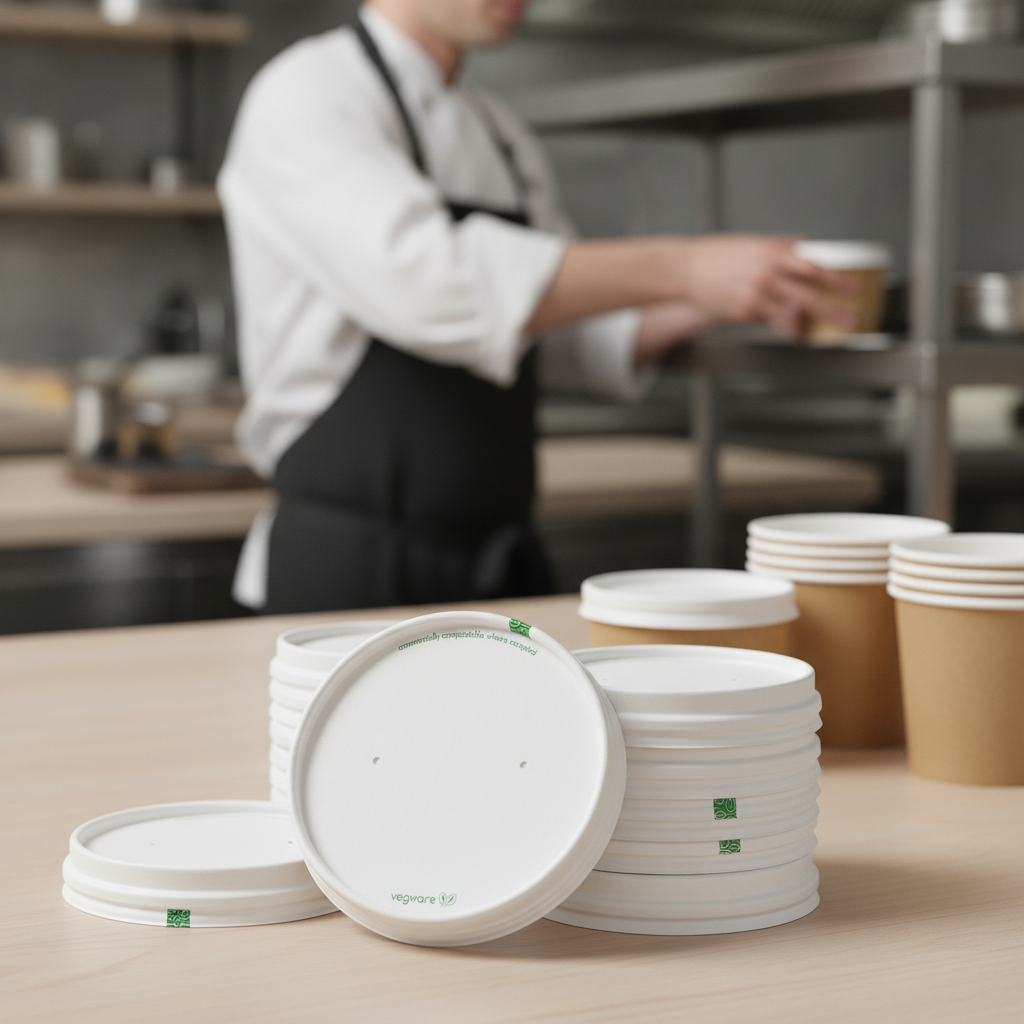 Paperboard Soup Container Lids for Food-to-Go (Pack of 500)