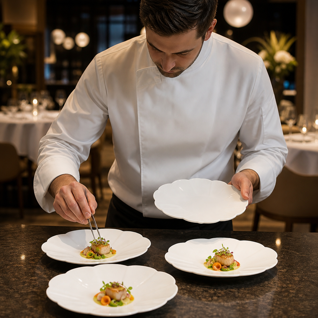 Coupe Plates 215mm Bone China for Fine Dining (Pack of 12)