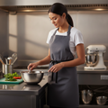 Polycotton Charcoal Bib Apron for Professional Use