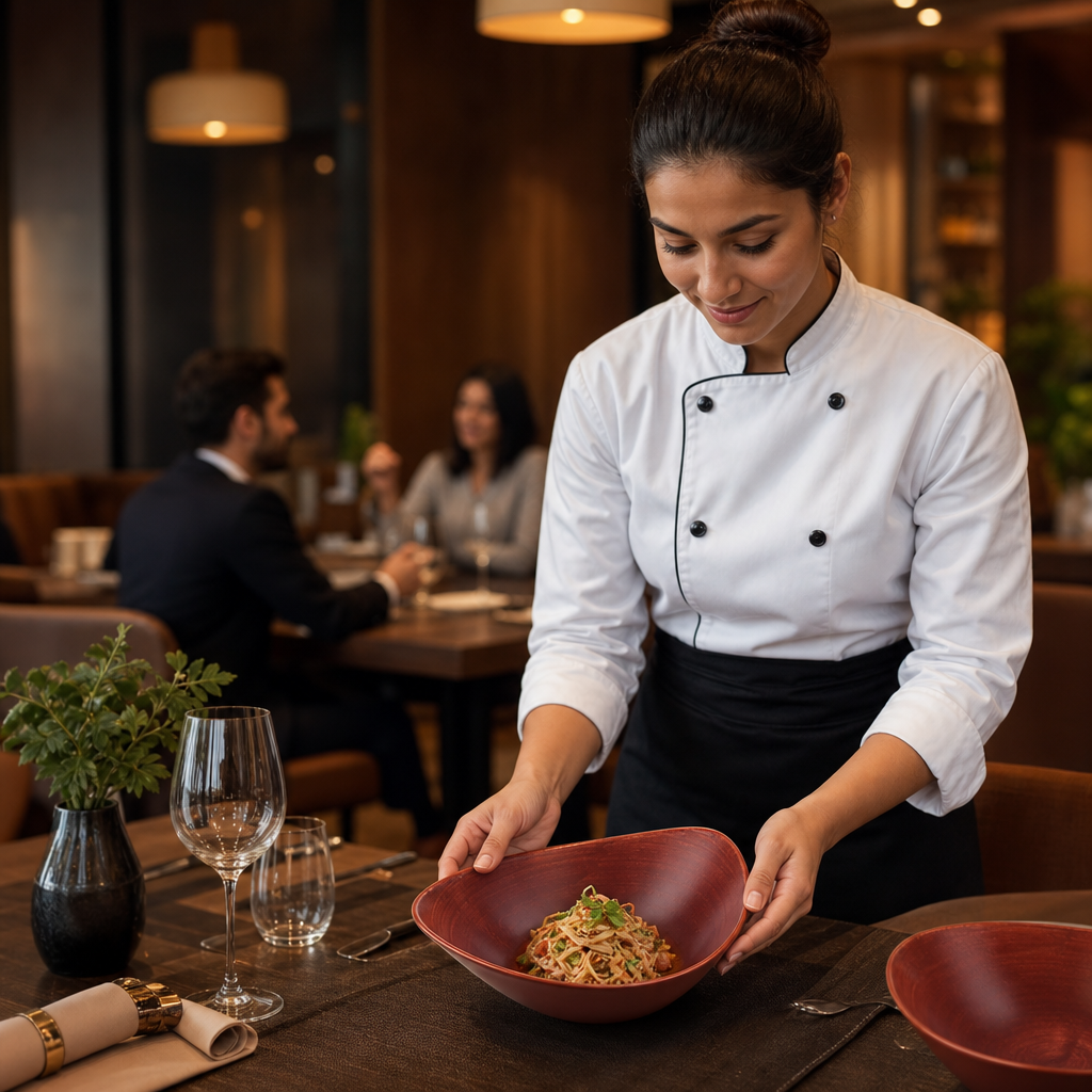 Bowl Rust 235mm Red Vitrified Ceramic for Dining (Pack of 12)