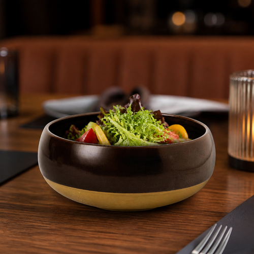 Brown Bowls 158mm Brown Vitrified Ceramic for Stylish Dining (Pack of 12)