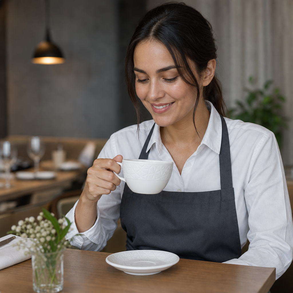 Teacups 8oz Fine China for Contemporary Dining (Pack of 12)
