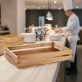 Solid Wood Buffet Crate 105mm for Breakfast Buffets