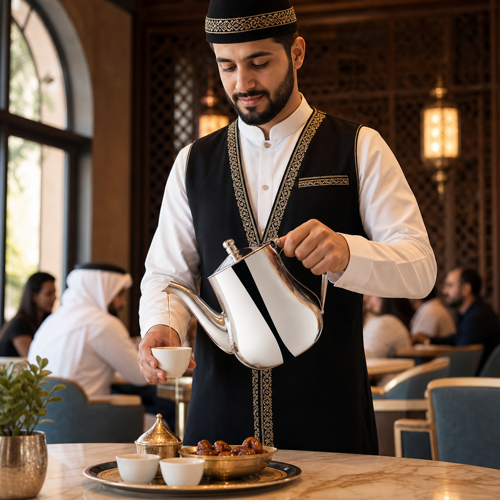 Stainless Steel Arabian Coffee Pot 700ml for Busy Cafés