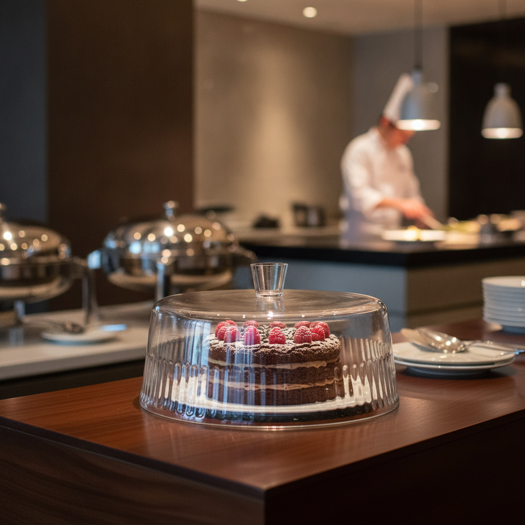 Glass Cake Cover 300mm for Buffets & Catering