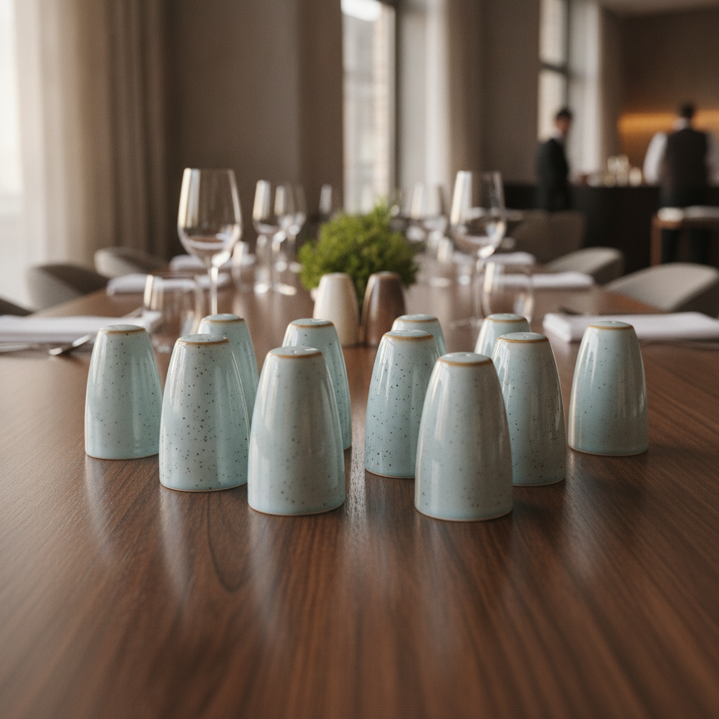 Super Vitrified Ceramic Salt Shakers 70mm for Dining Tables (Pack of 12)