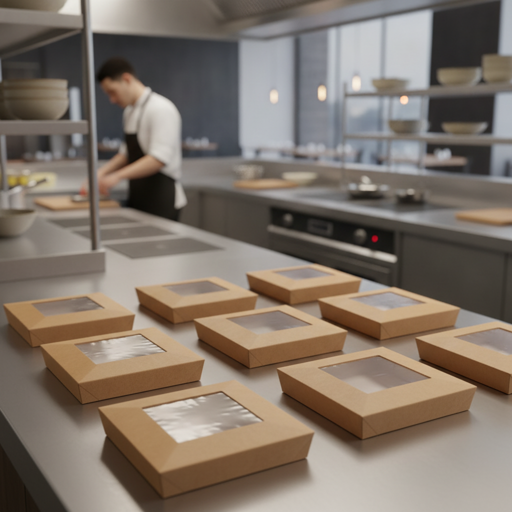 Paperboard Hot Food Box Lids for Takeaway Applications (Pack of 320)