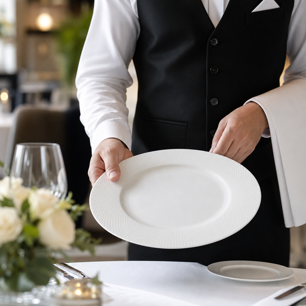 Plates 275mm Bone China for Fine Dining (Pack of 12)