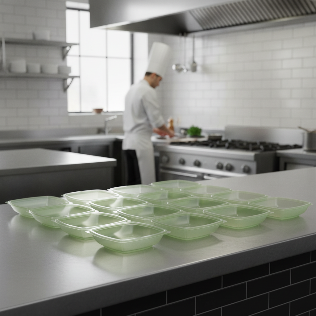 rPET Square Takeaway Food Bowls 375ml for Food Service (Pack of 600)