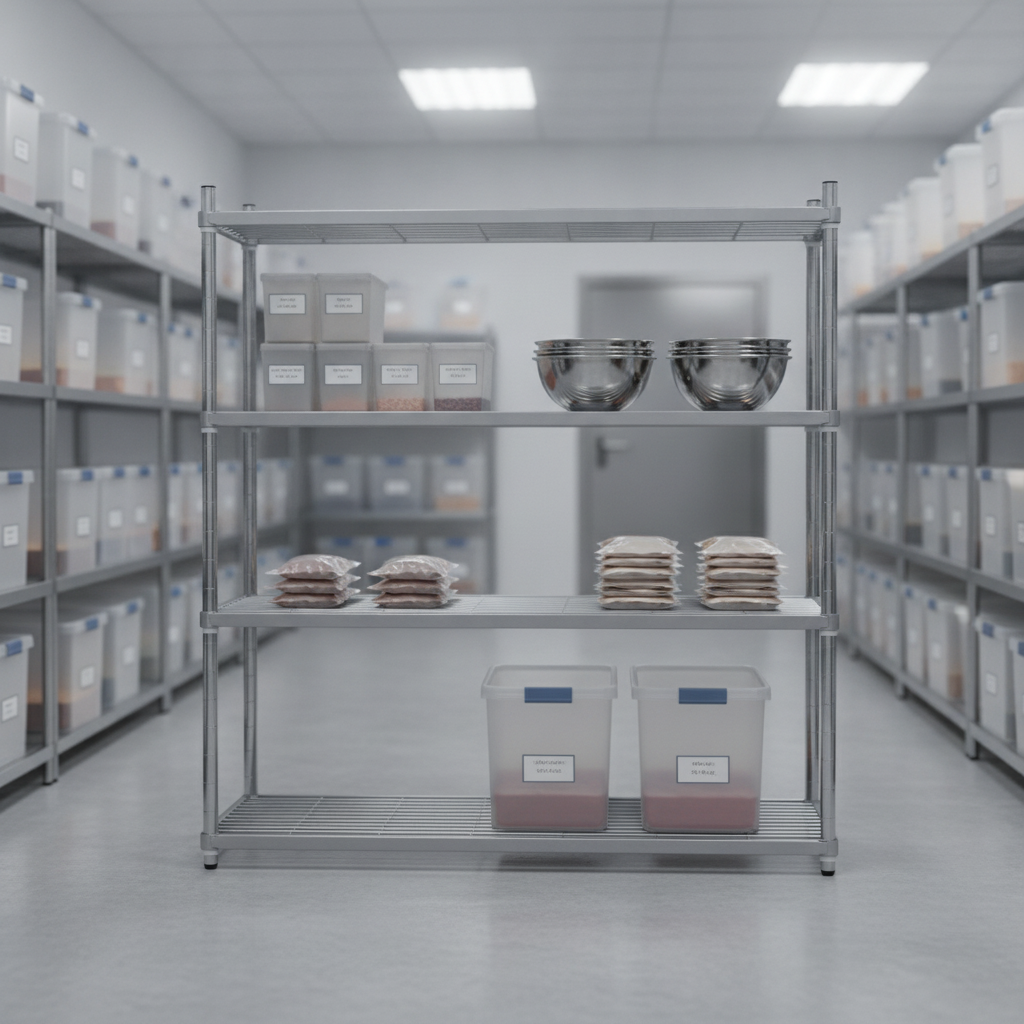 Nylon Coated Wire Shelving Unit 1700mm for Efficient Storage
