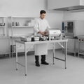 Stainless Steel Folding Table 1200x600mm for Catering & Events