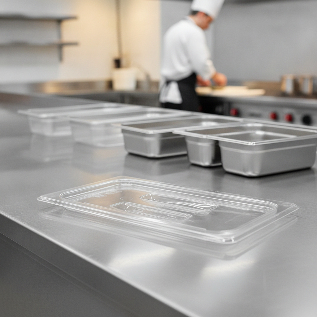 Copolymer Gastronorm Food Tray Lid with Handle for Commercial Kitchens