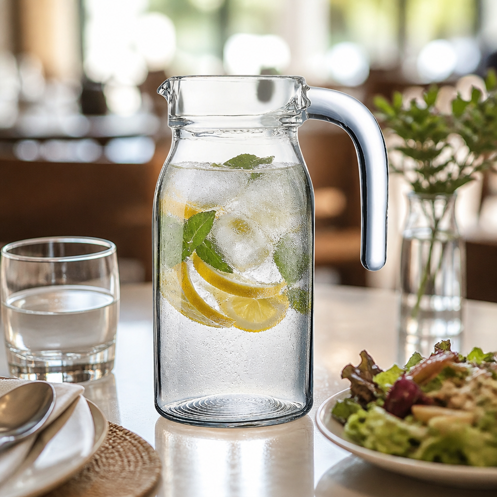 Glass Spring Jug 750ml for Serving Drinks (Pack of 6)