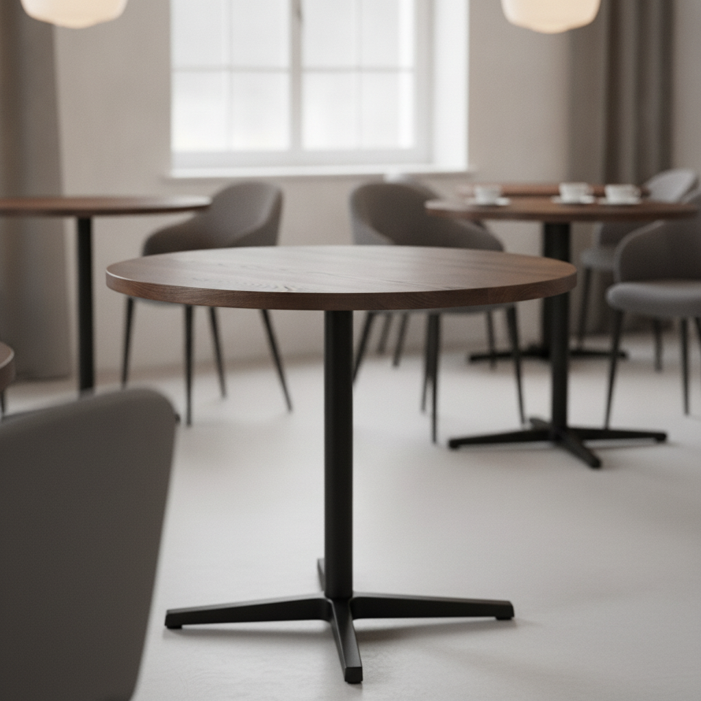Solid Timber Round Table Top 750mm for Commercial Use