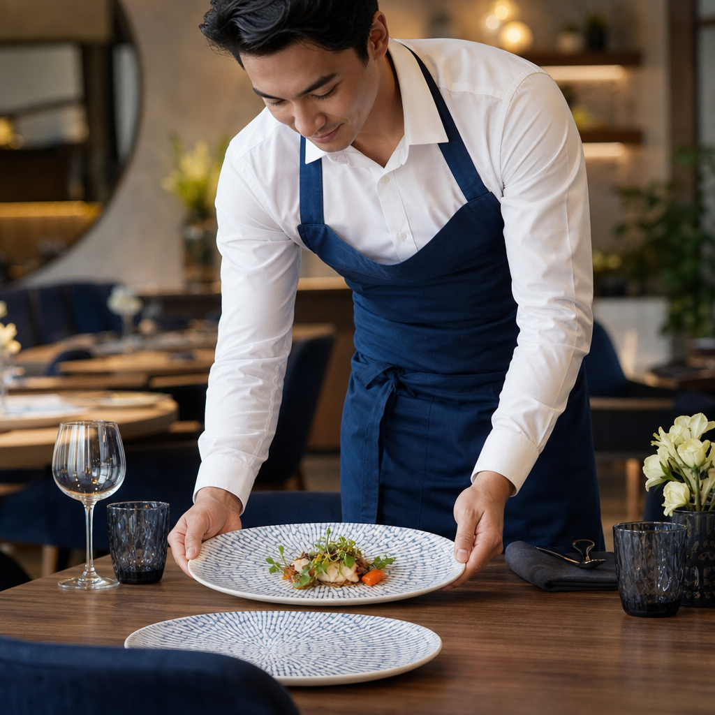 Oblong Plates 260x150mm Indigo Vitrified Ceramic for Hospitality (Pack of 6)