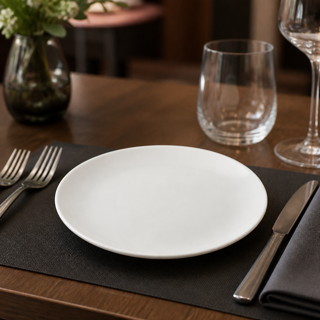 Coupe Plates 180mm White Porcelain for Elegant Dining (Pack of 30)