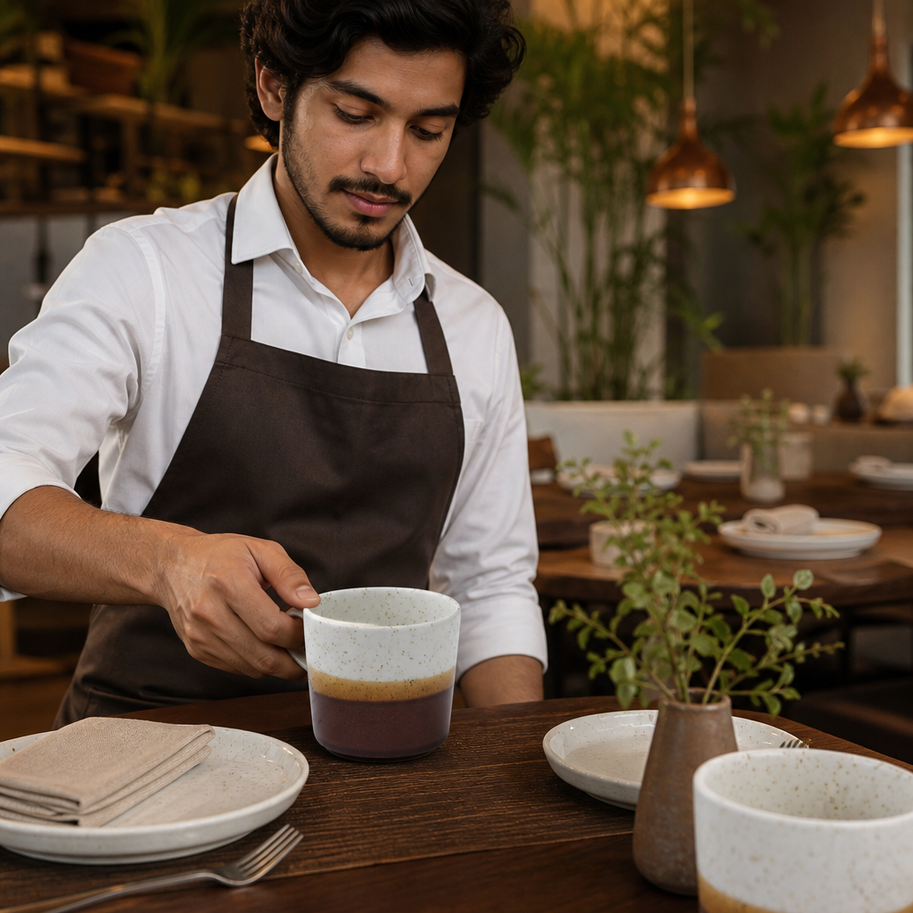 Porcelain Straight Sided Mugs in Barley White for Dining (Pack of 12)