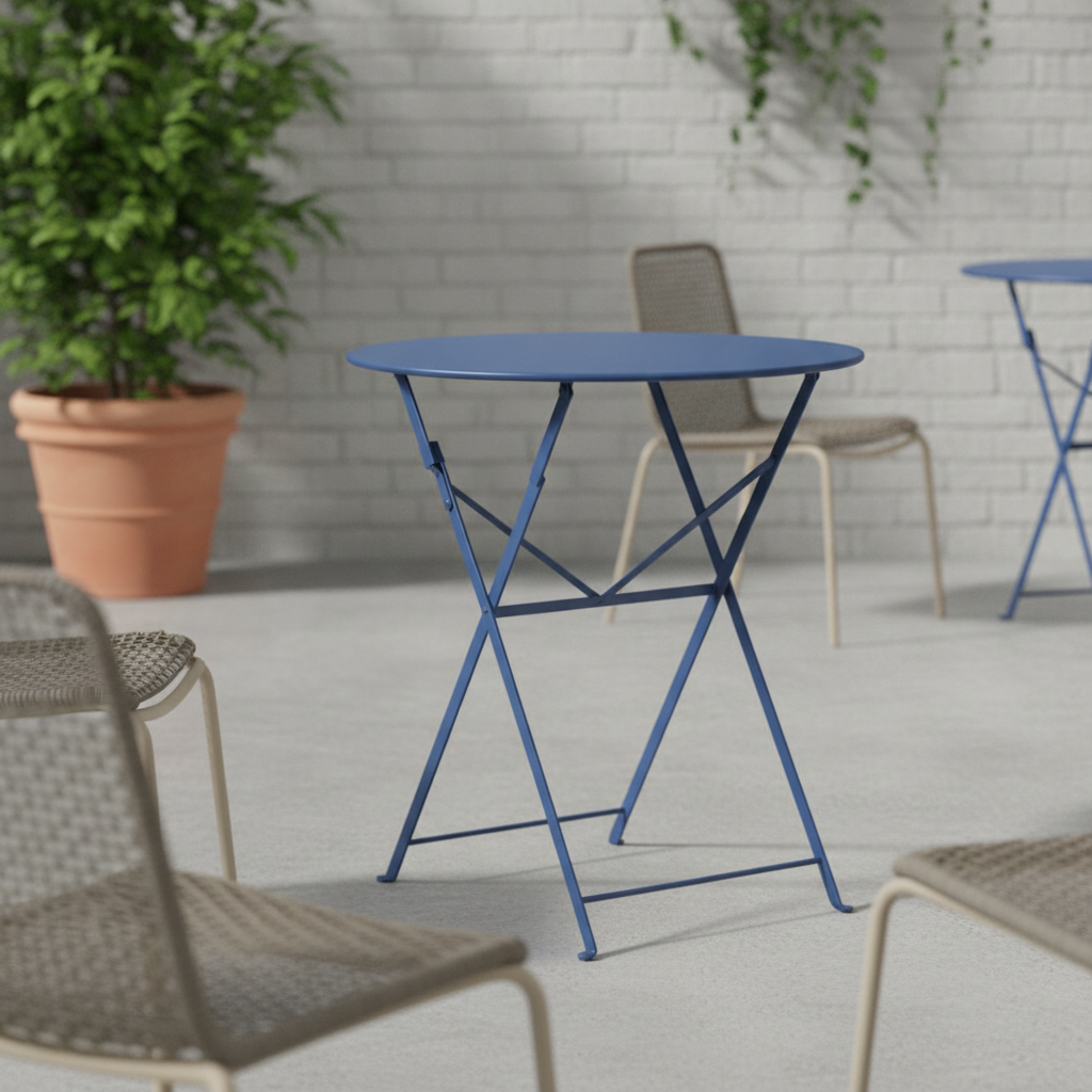 Powder Coated Steel Round Table 600mm for Indoor & Outdoor Use
