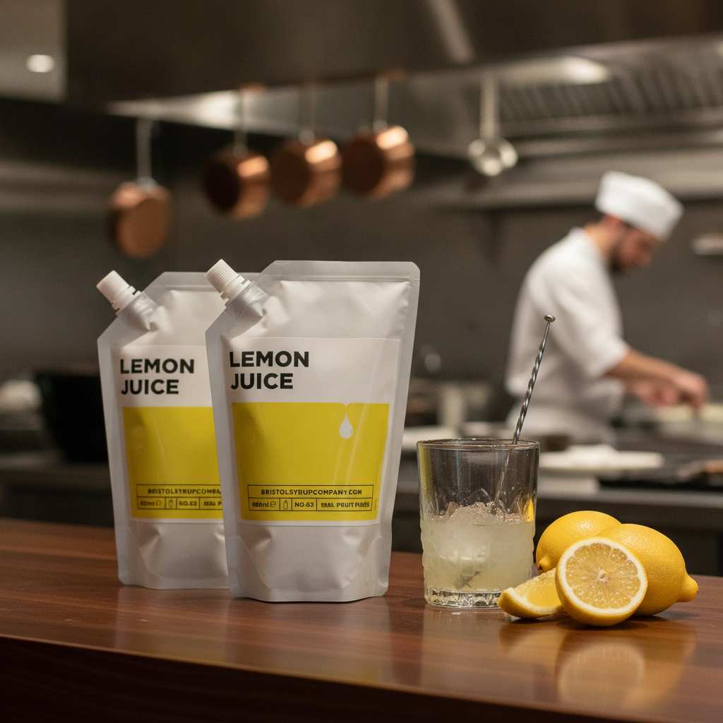 Lemon Juice 600ml Pouch for Cocktails and Dressings