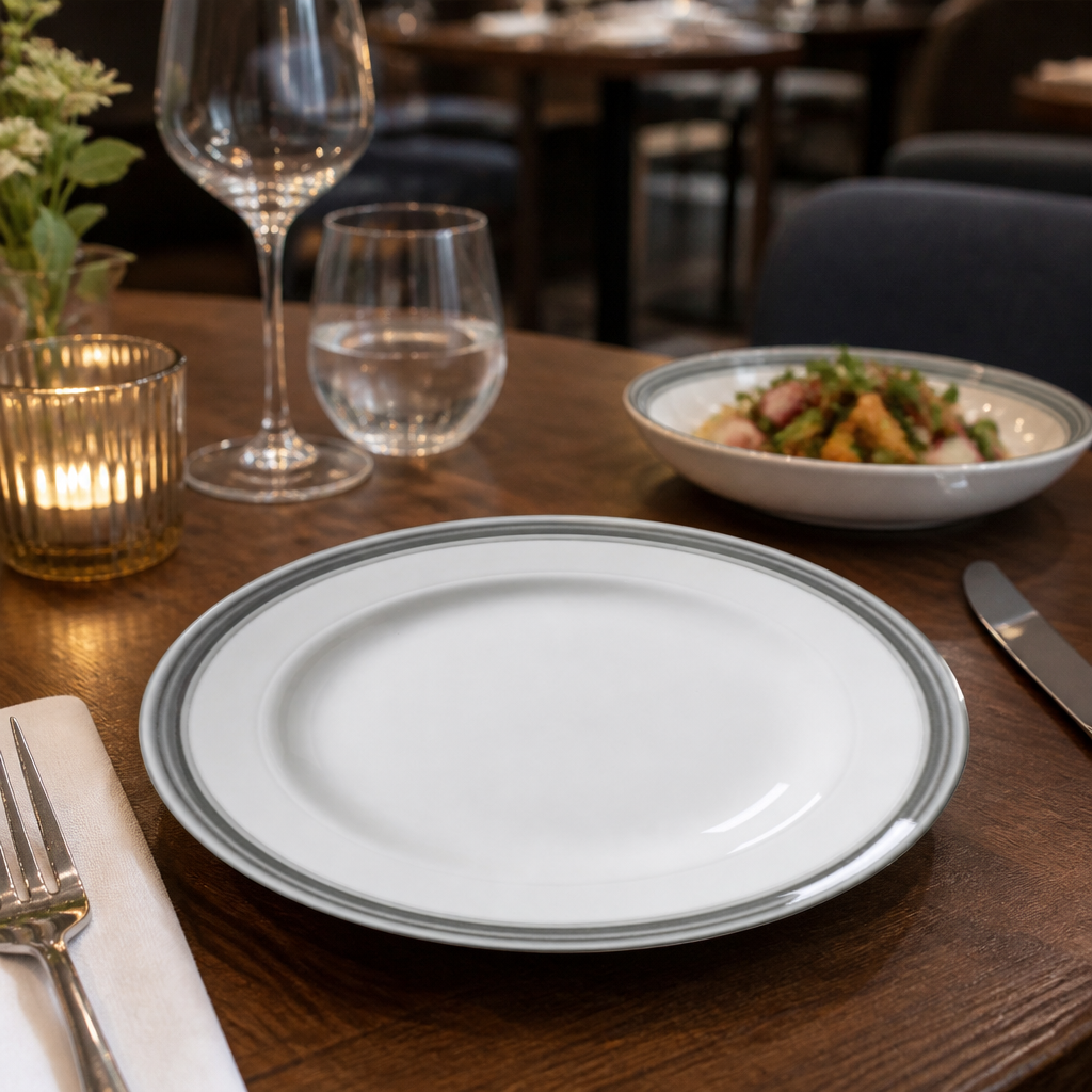 Plates 202mm China for Dining & Entertaining (Pack of 12)