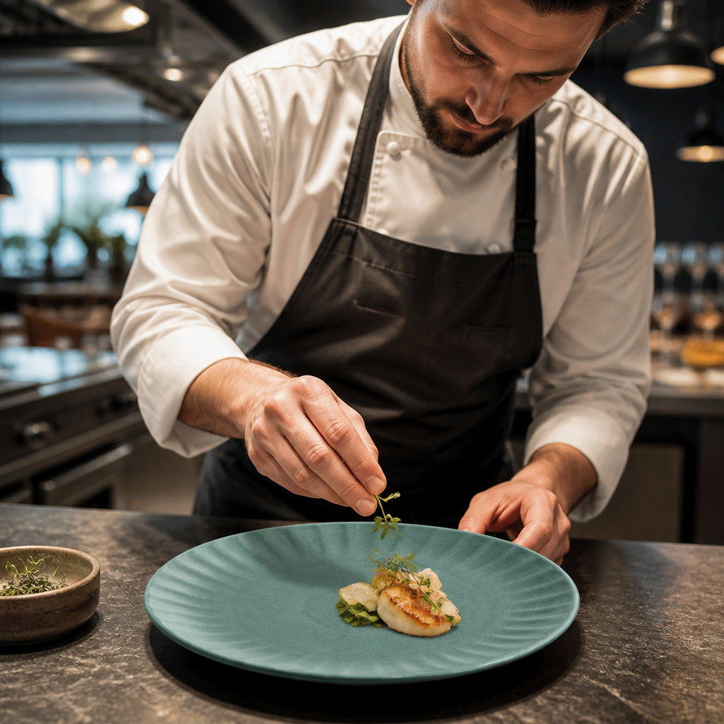 Plates 280mm Porcelain for Creative Chefs (Pack of 6)