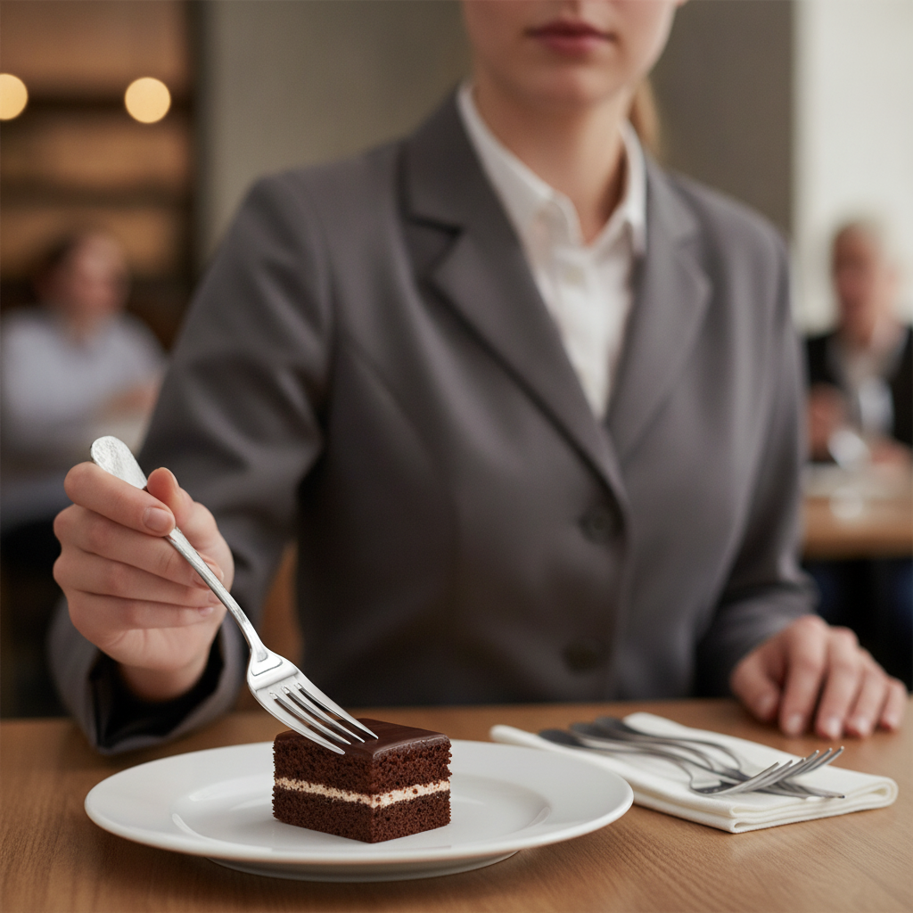 18/10 Stainless Steel Hammered Cake Forks for Catering & Hospitality (Pack of 12)