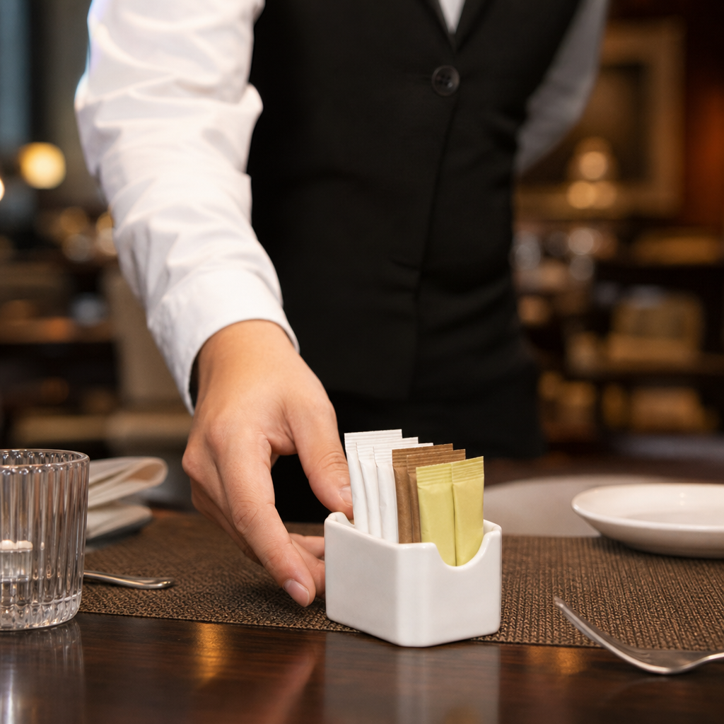 Porcelain Sachet Holders for Tabletop Service (Pack of 6)