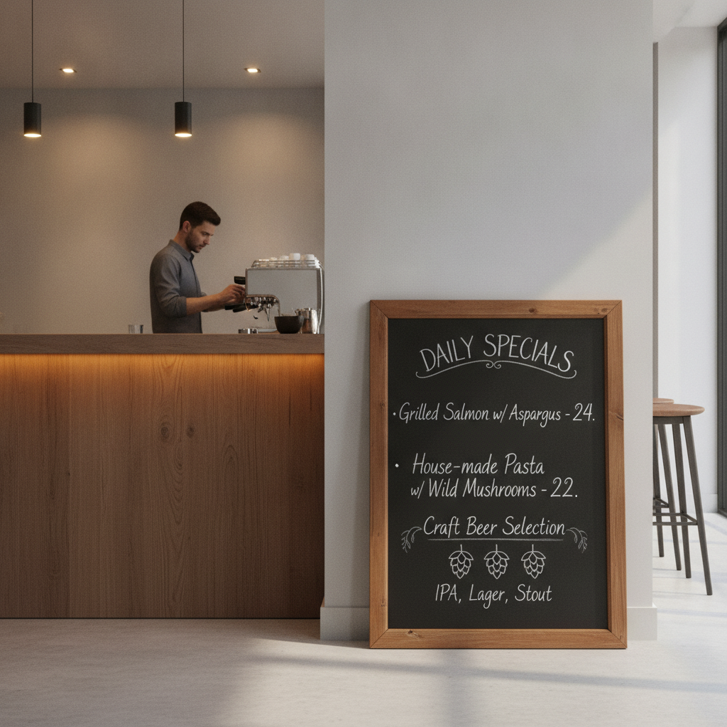 Wood Framed Blackboard 636x486mm for Restaurants & Pubs