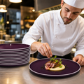 Alumina Stack Plates 255mm Vitrified Ceramic for Hospitality (Pack of 12)