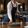 Trays Blue Vitrified Ceramic for Dining (Pack of 6)