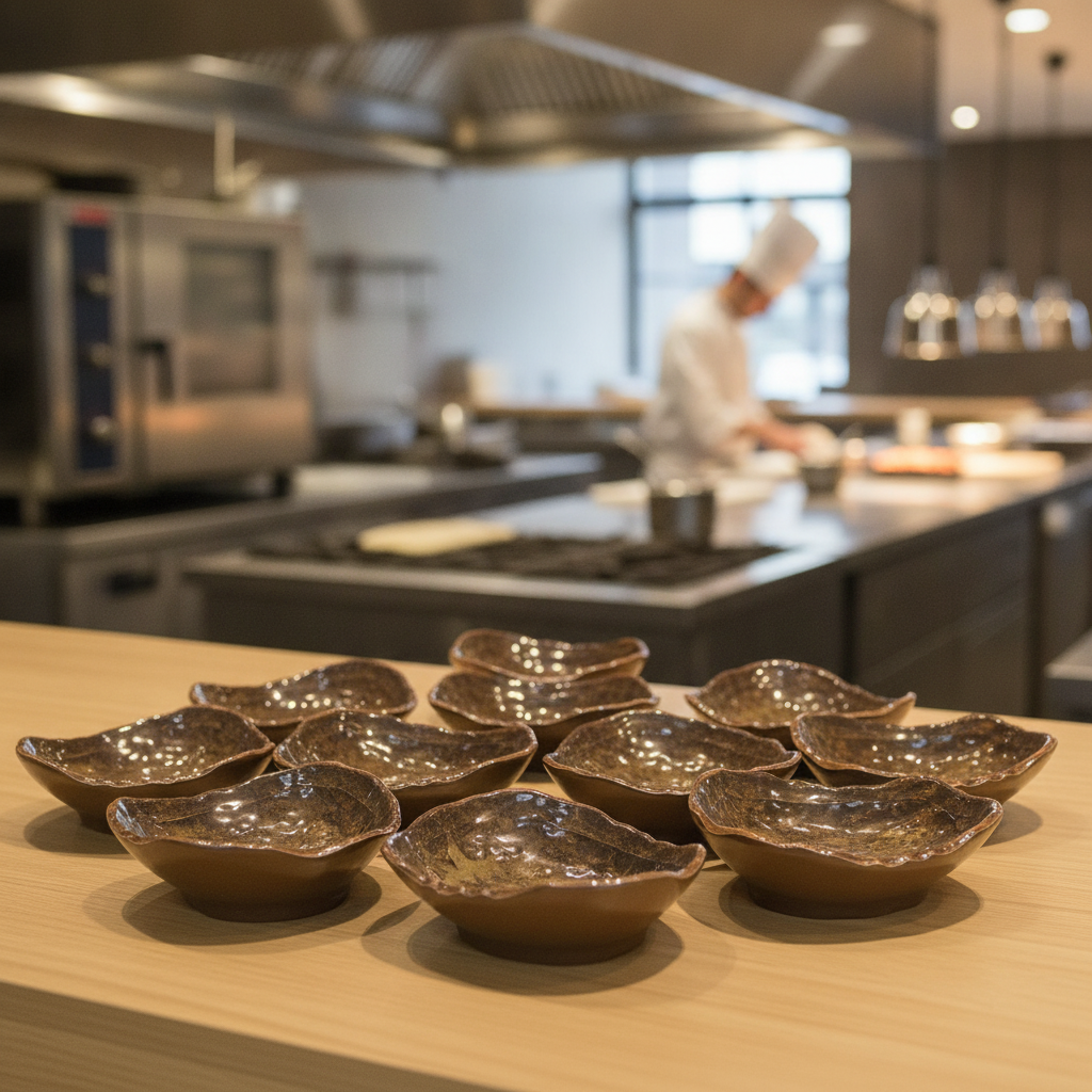 Melamine Brown Bowls 50ml for Restaurants & Catering (Pack of 12)