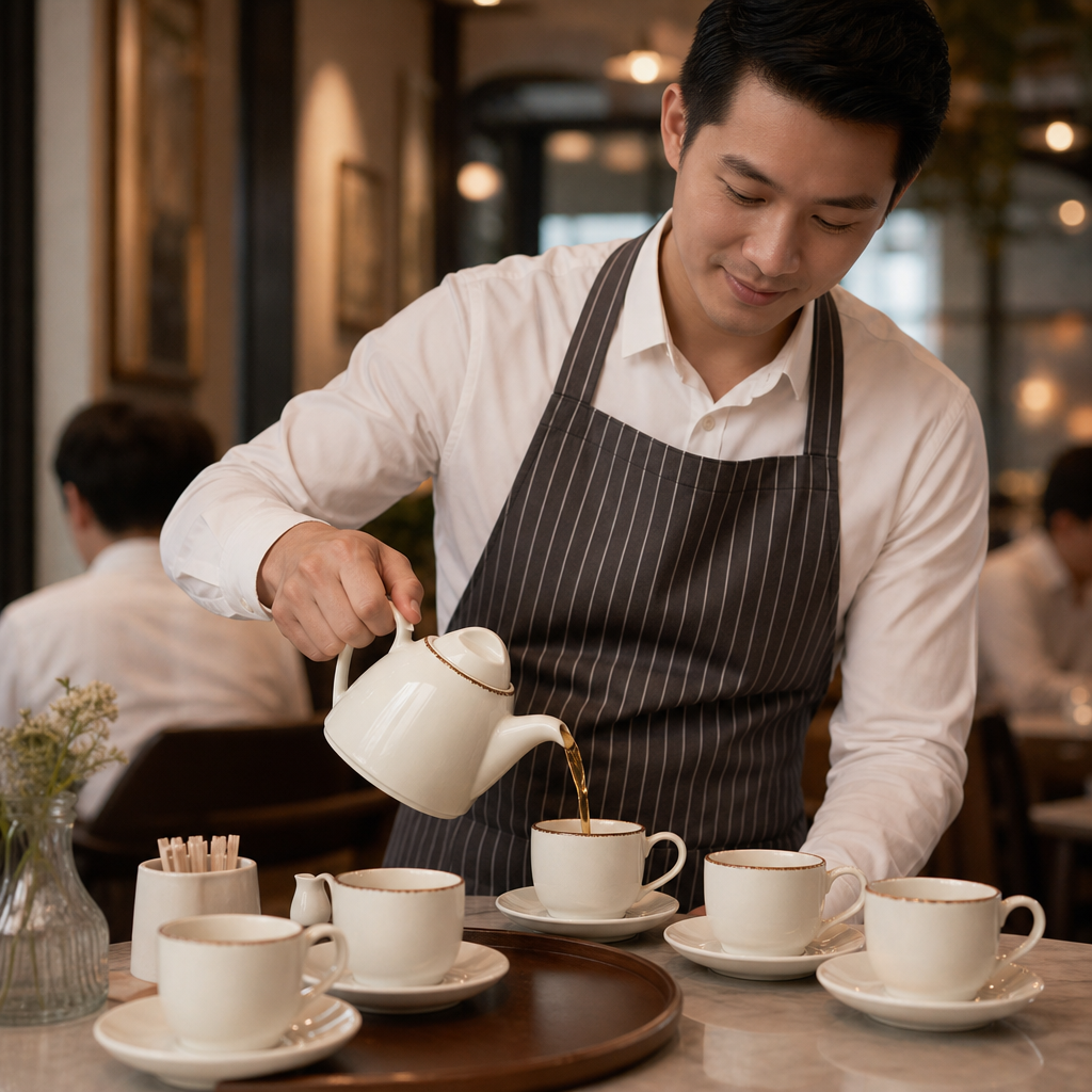 Alumina Vitrified Ceramic Beverage Pot 350ml for Tea & Coffee (Pack of 6)