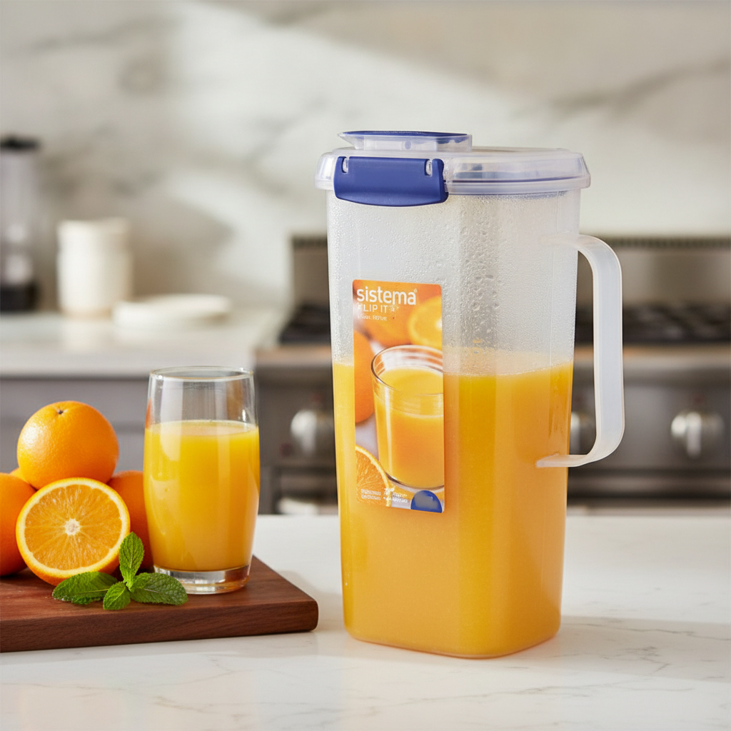 Polypropylene Clear Juice Jug 2L for Easy Beverage Storage