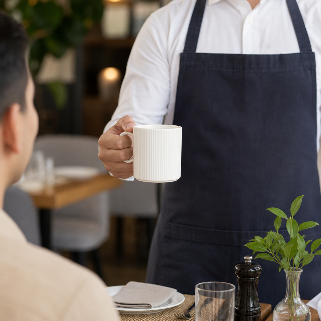 Mugs 340ml Porcelain for Casual Dining (Pack of 12)