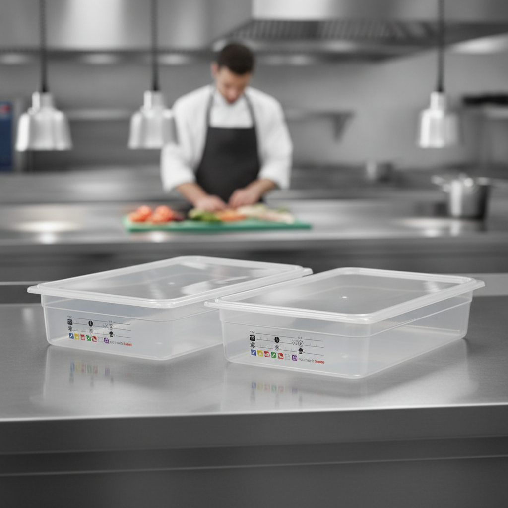 Polypropylene Food Storage Container 1/1 GN 100mm for Professional Kitchens