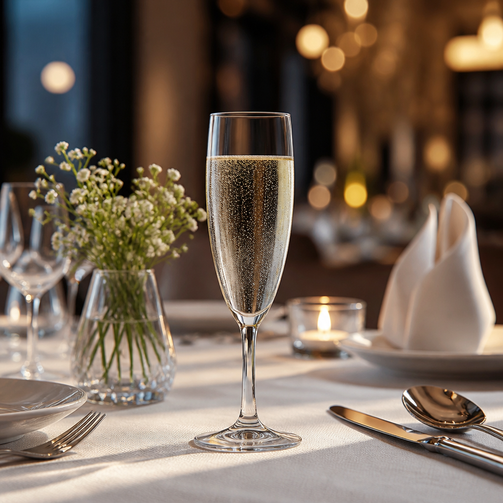 Clear Glass Saxon Champagne Flutes 160ml for Celebrations (Pack of 48)