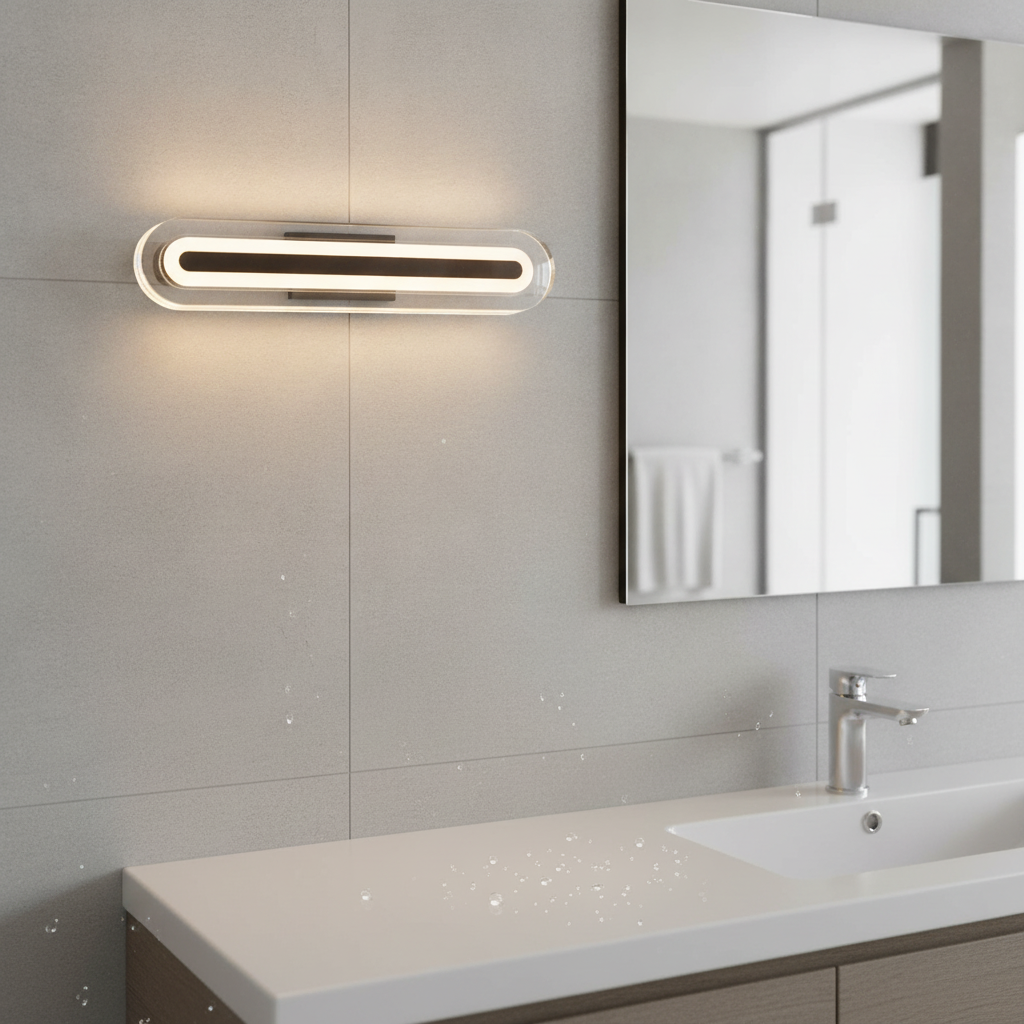 Plastic Black Wall Light for Bathrooms & Living Spaces