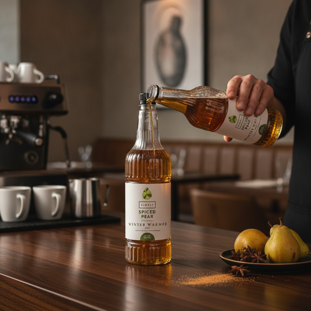 Spiced Pear Syrup 1L for Autumn & Winter Beverages