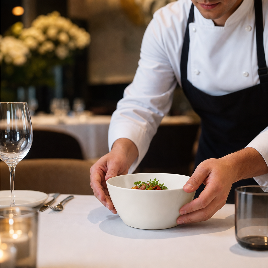 Deep Bowls 215mm Fine China for Upscale Dining (Pack of 12)