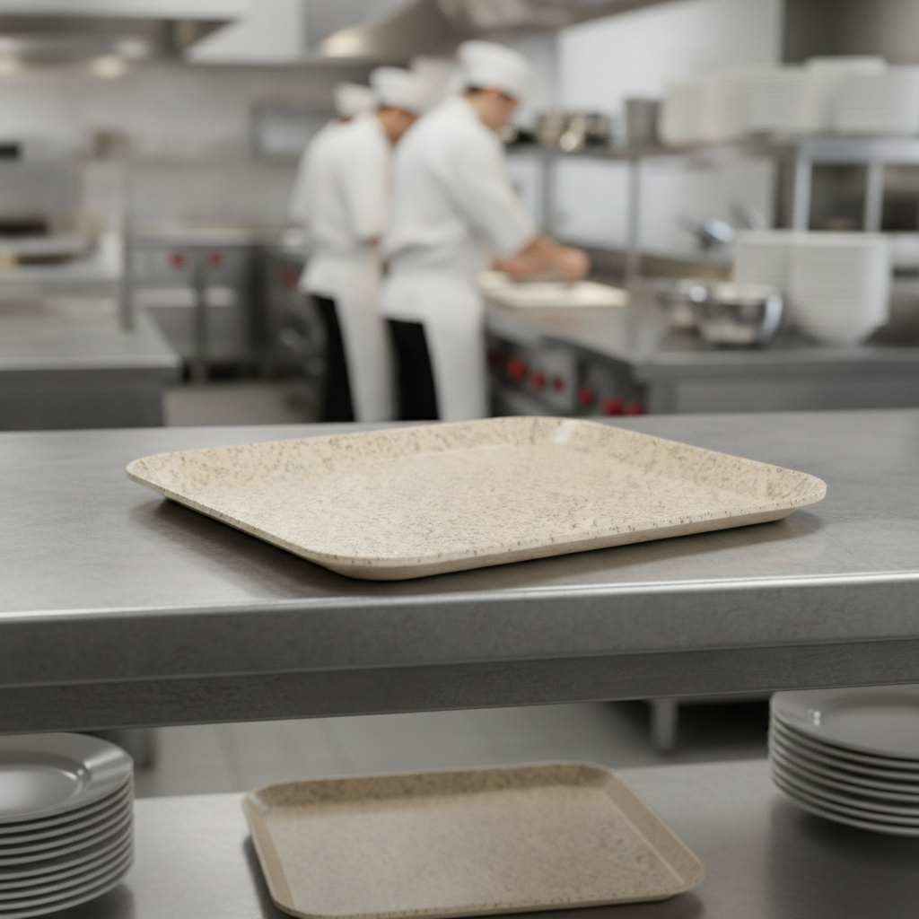 Fiberglass Reinforced Polyester Rectangular Tray 360x480mm for Cafeterias
